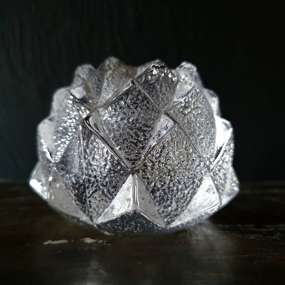 Vtg Orrefors Artichoke Nimbus Candle Holder Berit Johansson Design 70s Sweden - Picture 1 of 5
